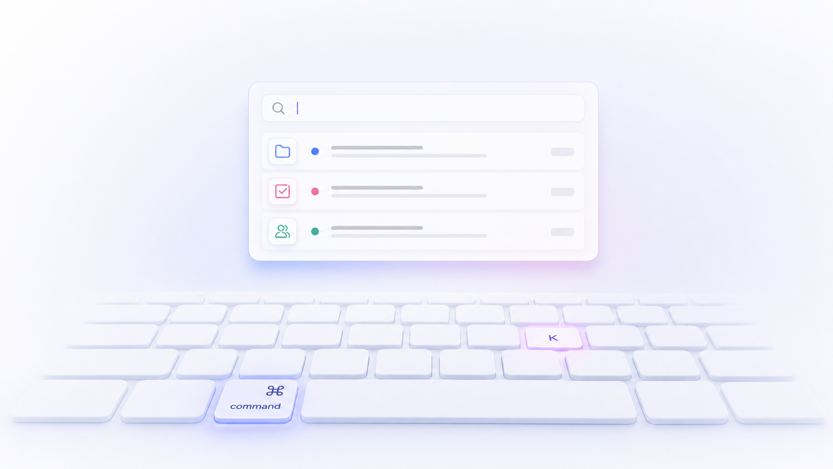 Illustration du Spotlight Prowess avec palette de commande et raccourci clavier